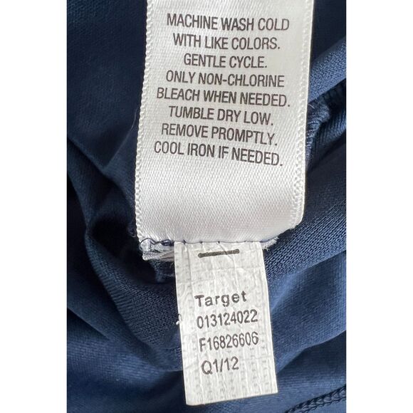 Merona Women's Multicolor Print Knee Length Dress Tie Belt Polyester Size L - Picture 5 of 12